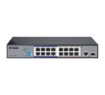 D-Link 16-Port Fast Ethernet Unmanaged Long Range PoE+ Surveillance Switch
