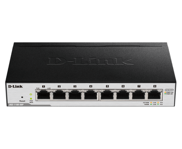 D-Link 8 Port PoE Gigabit Smart Managed Switch