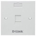 Dlink Single Faceplate with Shutter & ID Plate – 86*86 mm – White Colour – SquareDlink Single Faceplate with Shutter & ID Plate – 86*86 mm – White Colour – Square