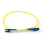 LC UPC to LC UPC Simplex OS2 1m PVC Fiber Optic Patch Cable