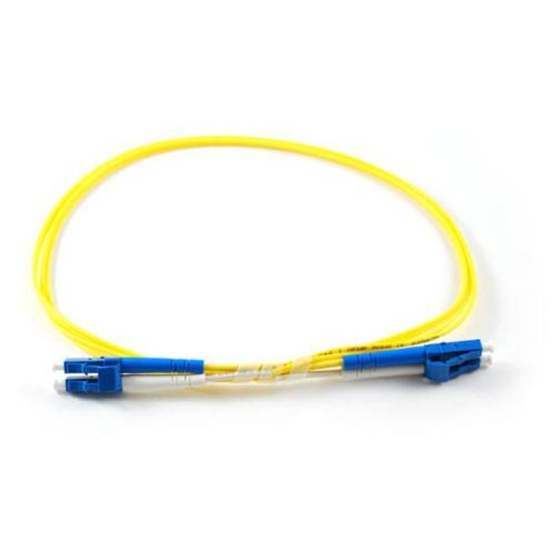 LC UPC to LC UPC Simplex OS2 1m PVC Fiber Optic Patch Cable