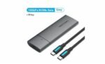 Vention M.2 NVMe SSD Enclosure (USB 3.1 Gen 2-C) Gray Aluminum Alloy Types(KPGH0)