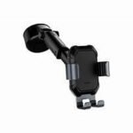 Vention One Touch Clamping Car Phone Mount With Suction Cup Black Square Type(KCVB0 )