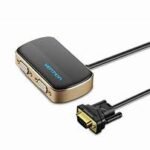Vention 1 In 2 Out VGA Splitter Black Aluminium Alloy Type(DBABF)