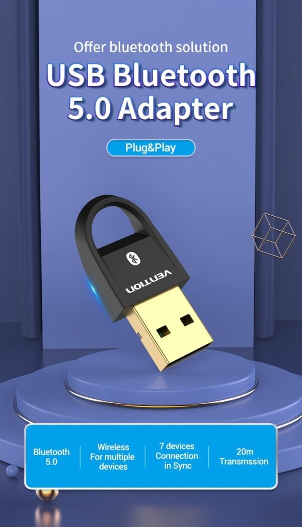 Vention USB Bluetooth 5.0 Adapter Black-CDSB0