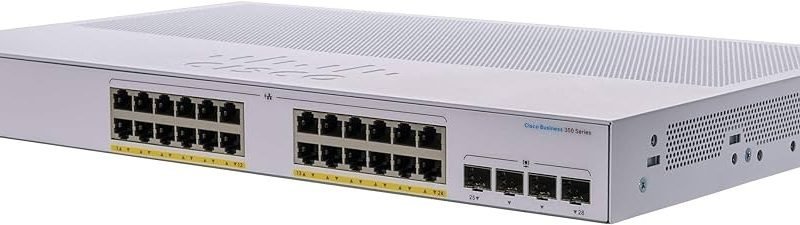 Cisco CBS350-24P-4G 24-Port Gigabit PoE Managed Network Switch