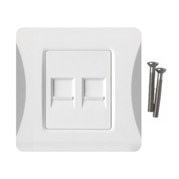 AICO 2 ports wall faceplate