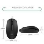 HP M10 USB Mouse Black – 6CB80PA