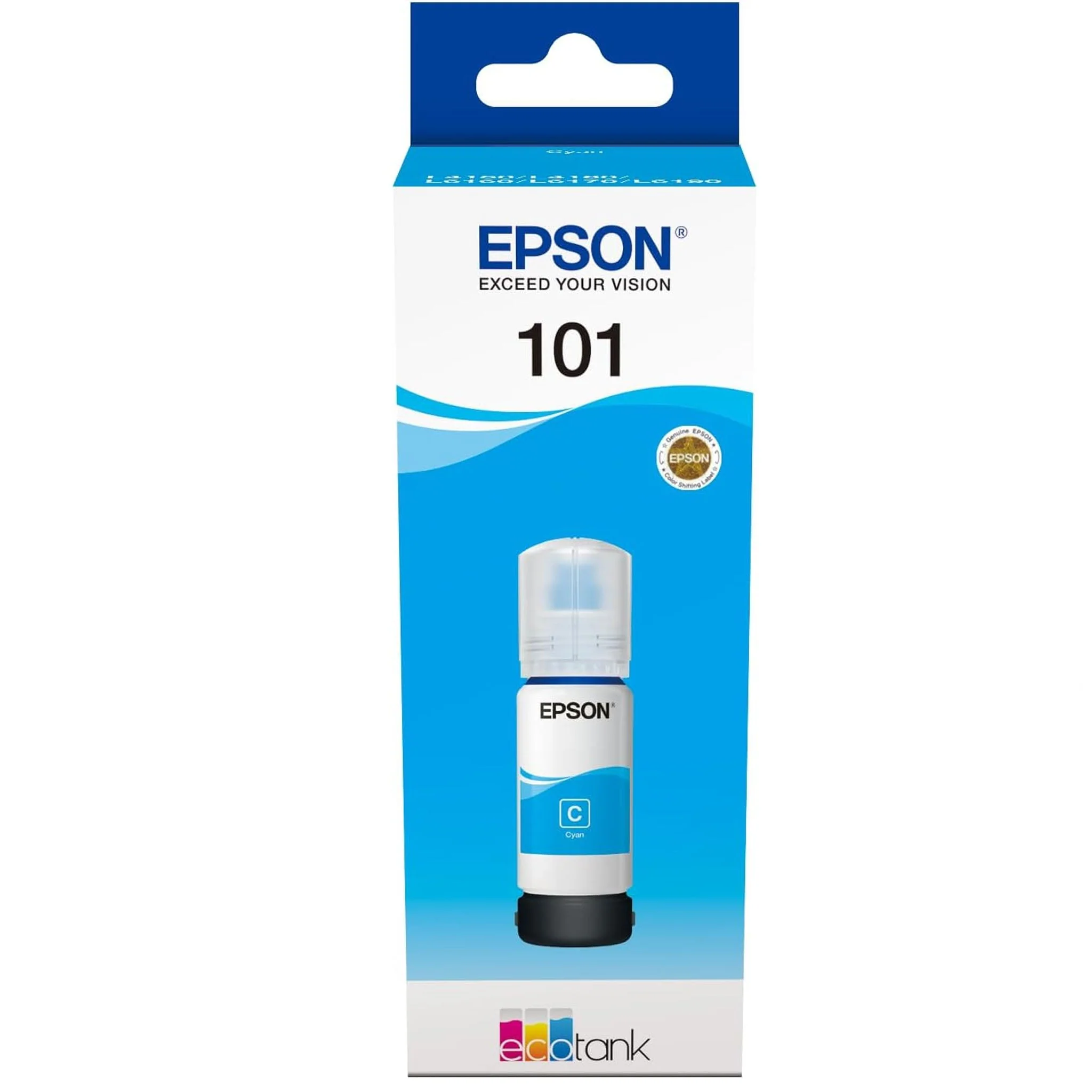 EPSON 101 Cyan ink, for L4150, L4160, L6160, L6170, L6176, L6190 – 70ml – C13T03V24A