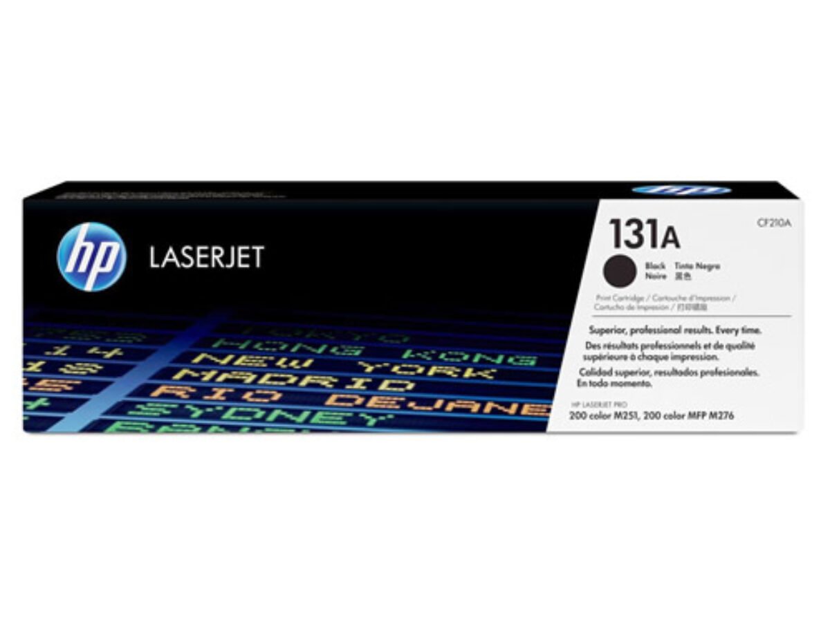HP 131A Black Original LaserJet Toner Cartridge, CF210A
