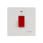 Tronic  1 Gang double pole switch plus neon, TRK-5145NE