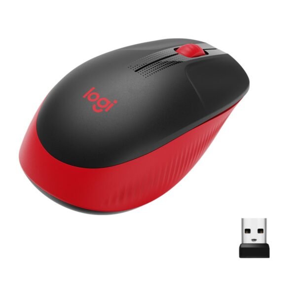 LogitechM190 Wireless Mouse Full Size – Red