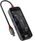 Promate 8 In 1 MultiPort USB-C Hub With 100W PD, 5Gbps Transfer ports