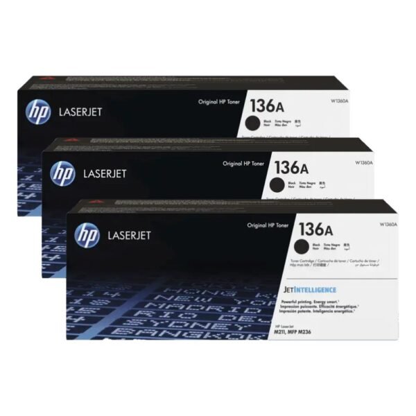 HP 136A Black Original LaserJet Toner Cartridge, W1360A