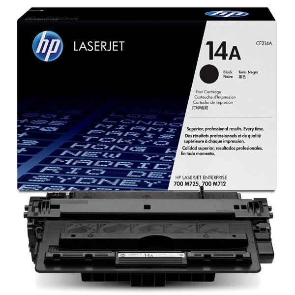 HP 14A Black Original LaserJet Toner Cartridge, CF214A