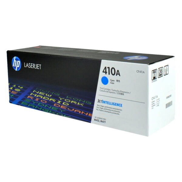 HP 410A Cyan Original LaserJet Toner Cartridge, CF411A