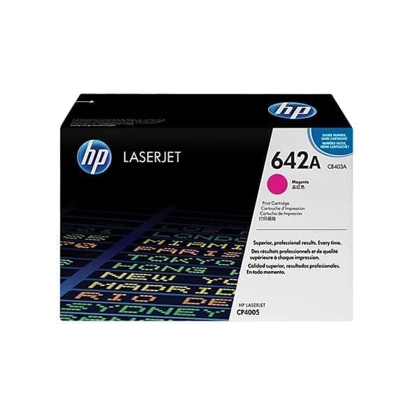 HP 642A Magenta Original LaserJet Toner Cartridge, CB403A