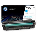 HP 655A Cyan Original LaserJet Toner Cartridge, CF451A