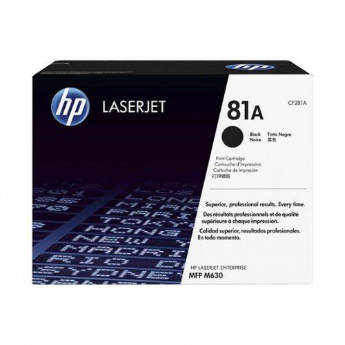 HP 81A Black Original LaserJet Toner Cartridge, CF281A