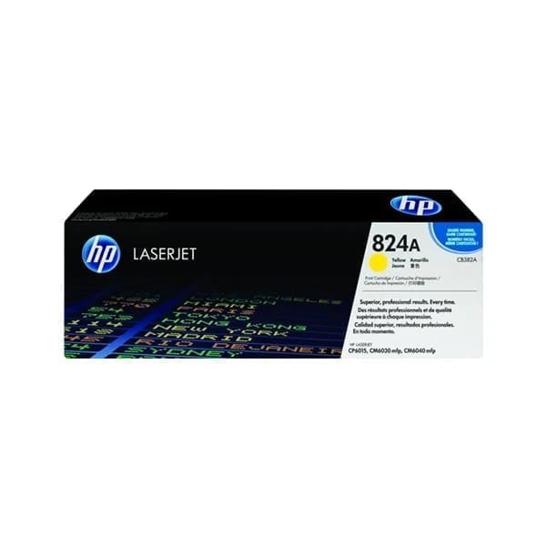 HP 824A Yellow Original LaserJet Toner Cartridge, CB382A