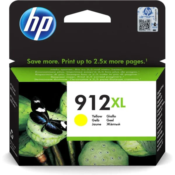 HP 912XL High Yield Yellow Original Ink Cartridge (3YL83AE)