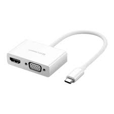 UGREEN USB USB-C to HDMI + VGA Converter – White