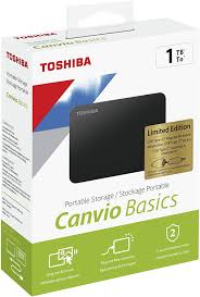 Toshiba Canvio Basics 1TB 2.5" External Hard Drive USB 3.2 - Black