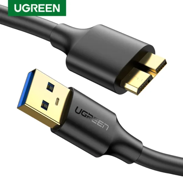 UGREEN USB-A 3.0 to Micro USB 3.0 Male Cable 0.5m (Black)