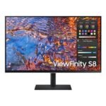 Samsung ViewFinity S8 32" UHD HDR USB-C Monitor, Height, Pivot, Swivel & Tilt Adjustable, Black Color- LS32B800PXMXUE