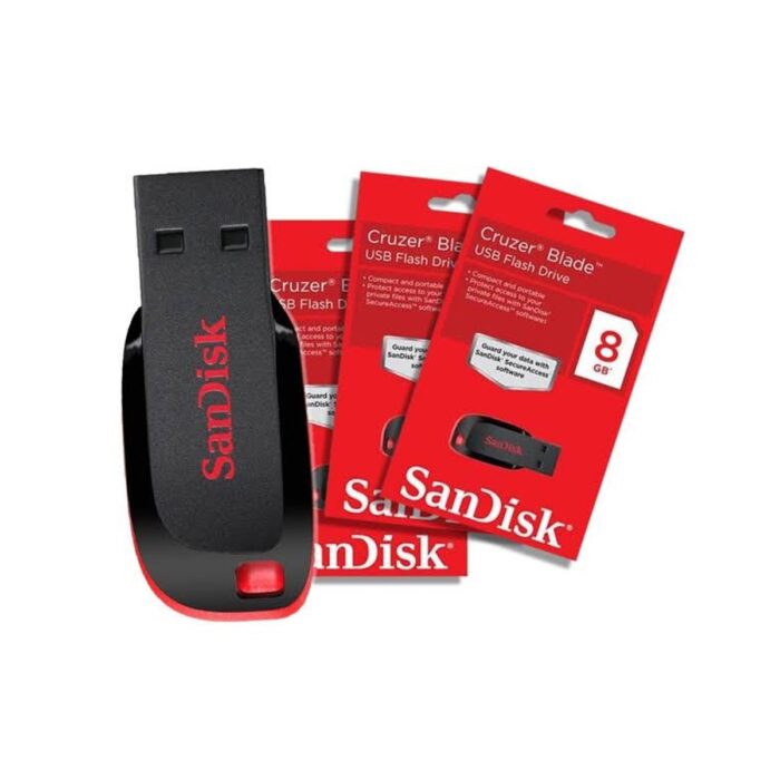 Model: SanDisk Cruzer Blade USB 2.0 Flash Drive Capacity: 8GB USB Type: USB 2.0 (backward compatible with USB 1.1) Maximum Read Speed: Up to 20 MB/s (performance varies based on system and file size) Maximum Write Speed: Up to 5 MB/s (performance varies based on system and file size) Form Factor: Ultra-compact and portable USB flash drive with capless design Dimensions: 1.63 x 0.69 x 0.29 in (41.5 x 17.6 x 7.4 mm) Weight: Approximately 2.5 grams Material: Plastic casing with lightweight design Operating Temperature Range: 32°F to 113°F (0°C to 45°C) Storage Temperature Range: -4°F to 158°F (-20°C to 70°C) Encryption: Optional SanDisk SecureAccess software for 128-bit AES encryption Compatibility: Windows, macOS, Linux, and other operating systems with USB support Warranty: 2-year limited warranty Color: Black with red accent Key Features: Compact and lightweight design for portability Easy plug-and-play functionality Affordable, simple storage solution for everyday use Password protection and file encryption with SanDisk SecureAccess software Ideal for storing photos, music, videos, and documents