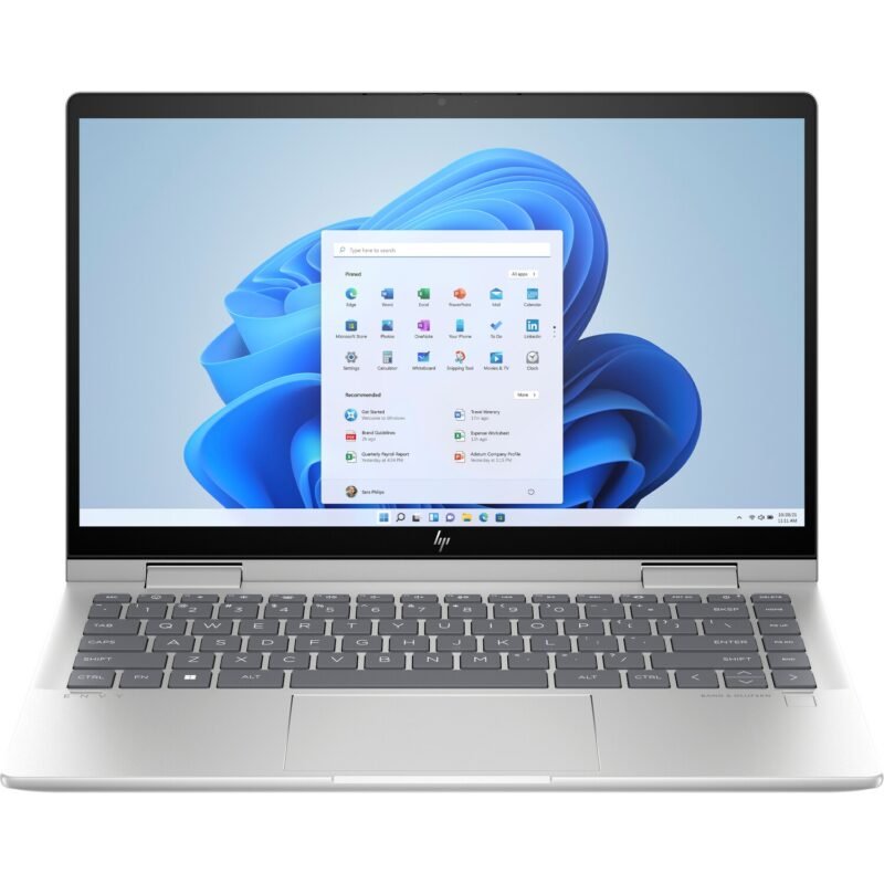 HP Envy x360 2-in-1 14-es1013dx, Intel Core 5 120U, 8GB DDR4 RAM, 512GB M.2 SSD, Windows 11 Home, 14" FHD Touch Screen, Natural Silver Laptop - 9R8R2UA