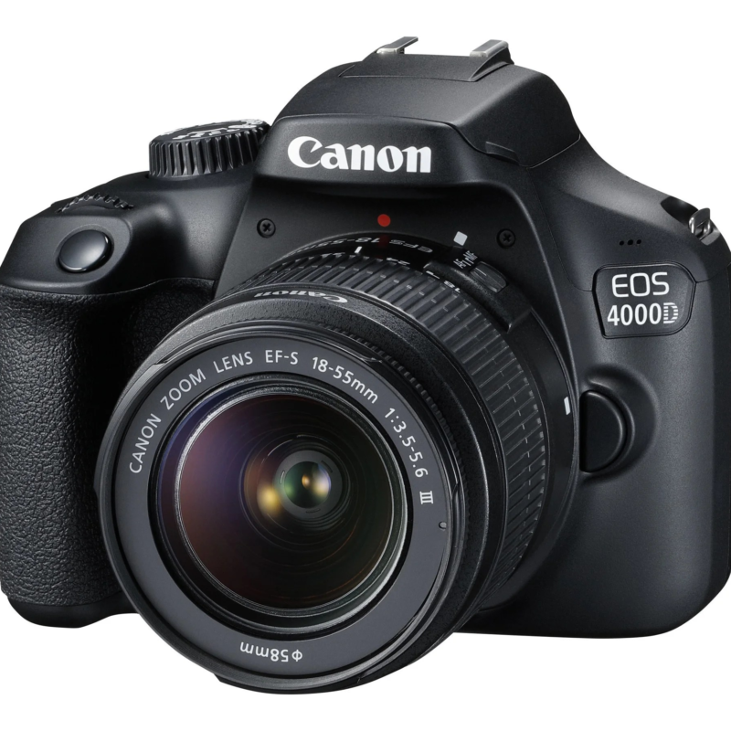 Canon EOS 4000D DSLR Camera and EF-S 18-55 mm f/3.5-5.6 III Lens