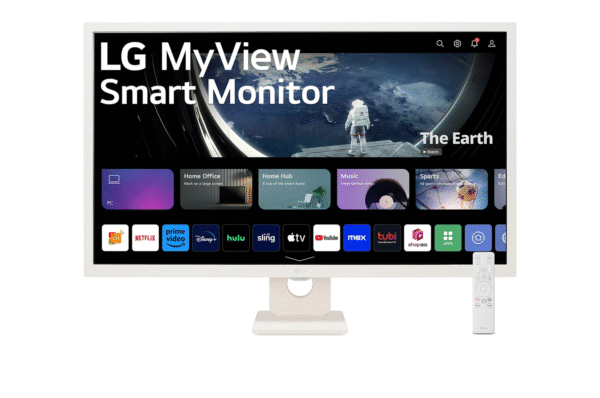 LG MyView 31.5" FHD Smart Monitor with webOS, Integrated Speakers, White Color  32SR50F-W