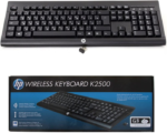 HP Wireless Keyboard K2500 (English & Arabic) Black - E5E78AA