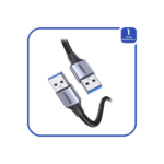 UGREEN USB-A Male to USB-A Male USB 3.0 Alu Case Braided Cable 2M Black - US373