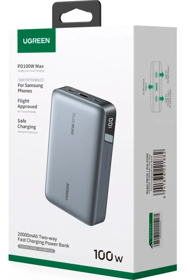 UGREEN 20000mAh Two-way Fast Charging Power Bank – PB720