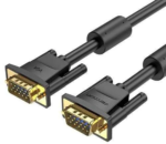 VENTION VGA(3+6) MALE TO MALE CABLE WITH FERRITE CORES 15METER BLACK