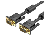VENTION VGA(3+6) MALE TO MALE CABLE WITH FERRITE CORES 5METER BLACK