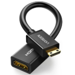 UGREEN Mini HDMI Male to HDMI Female Adapter Cable 22cm (Black)