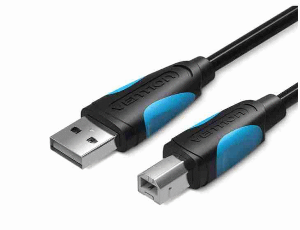 Vention USB2.0 A Male to B Male Printer Cable with 2*Ferrite Core 5M Black