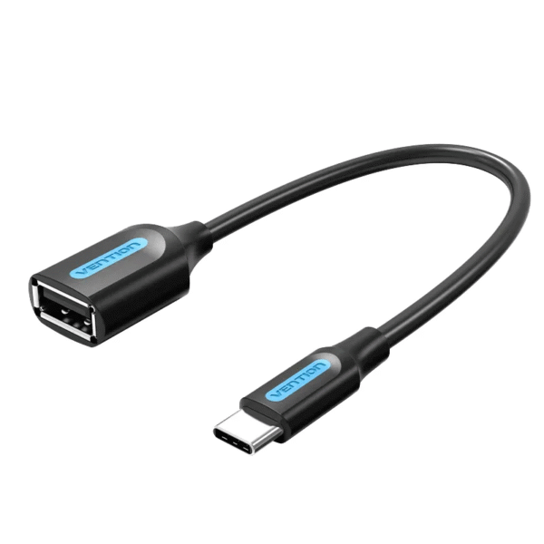 Vention USB 2.0 C Male to A Female OTG cable 0.15M Black PVC Type